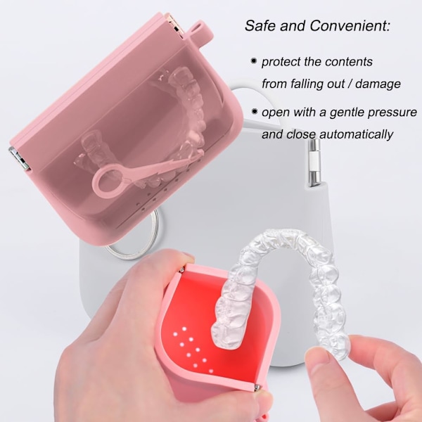 Silikone Øretelefon Organizer Etui til Kablede Øretelefoner, Bærbart Etui til Datakabel Organisering, Silikone Møntpung Etui til Switch pink