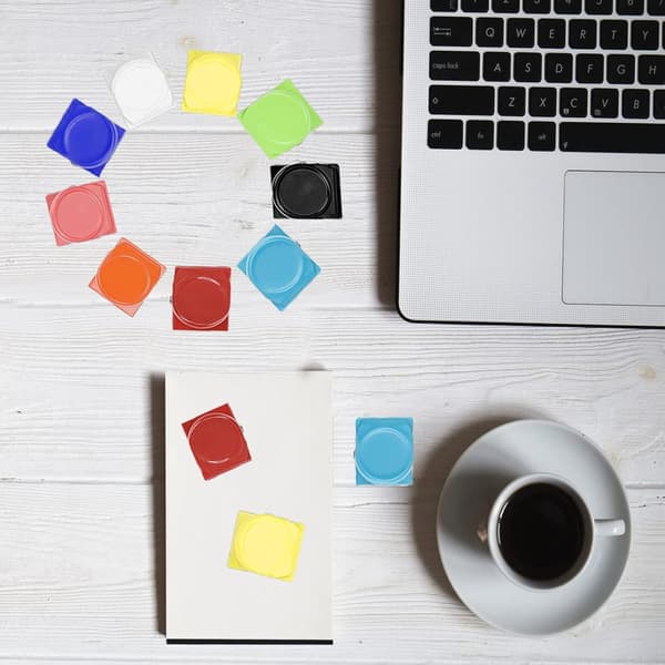 [LCS] Refrigerator Magnetic Clips 9 Pcs, Strong Whiteboard Magnets Colored Magnetic Clips Scratch-Proof for Home Office School