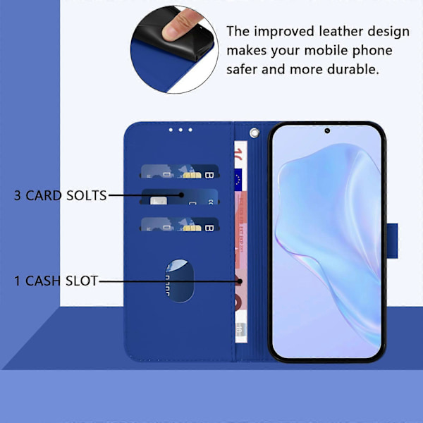 [LCS]Ensfarget PU-deksel til TCL 501 Dark Blue