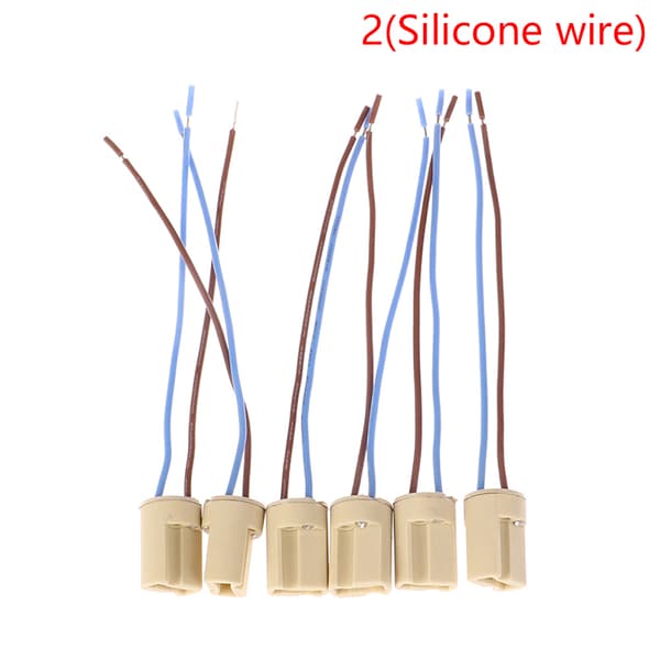 [LCS] 6st/förpackning G9 Lampsockel Keramisk Kontakt för LED Halogen 2(Silicone wire)