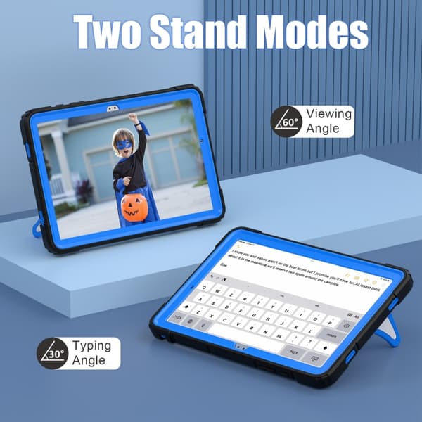 [LCS]Samsung Galaxy Tab A9+ / A11+ Spider Silikon Hybrid PC Støtsikkert Deksel Svart Blå