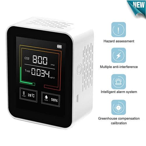 [LCS]YOUKUKE Bærbar Smart CO2-detektor - Hvit