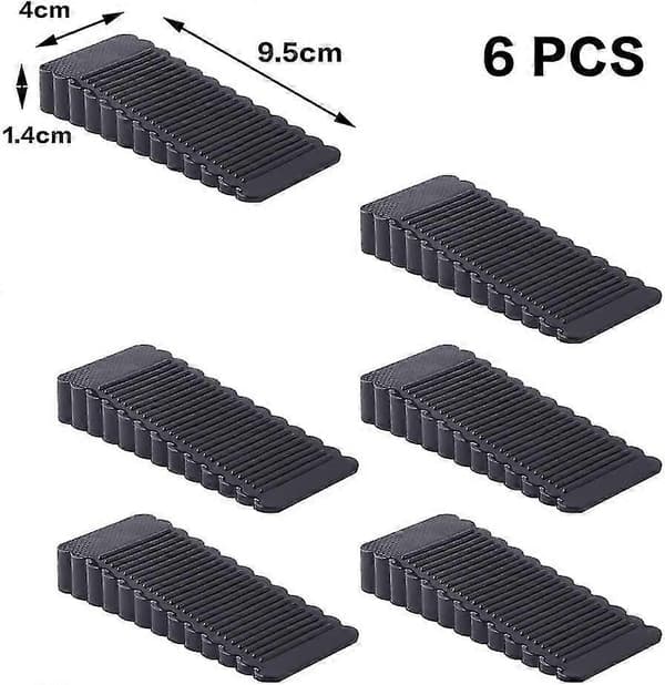 [LCS]Pcs Dørstoppere, Sklisikker Gummi Dørstopper (svart)
