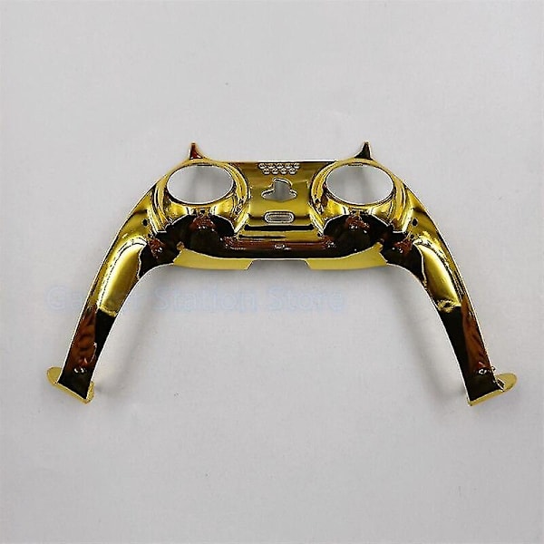 1 stk. elektroplettert gamepad-deksel for PS5, front midtre kontroller erstatning dekorativt skall for Playstation 5 spilltilbehør Gold