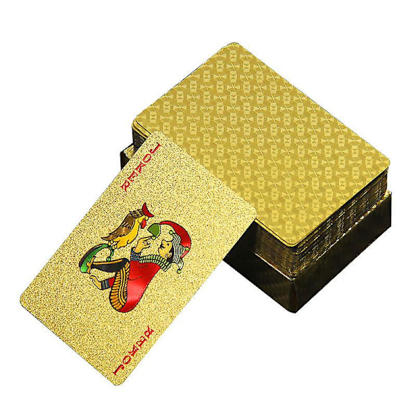 PVC Guld Poker Vaskbar Holdbar 24 K Guld Poker Kort Guldfolie Poker Gaver