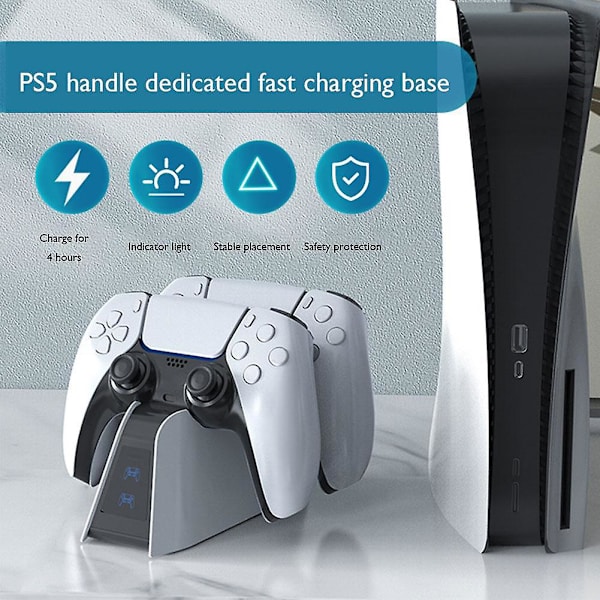 För dualsense laddare 2-pin kontakt dubbel snabbladdningsdockningsstation för playstation 5 ps5 trådlös handkontroll