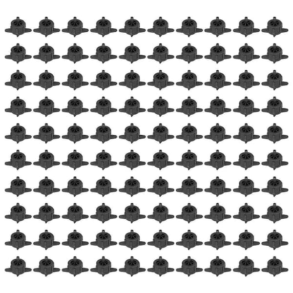 [LCS]100st Droppspridare 4mm Tryckkompensation Jämnt Flöde PP Bevattningsdroppspridare för Stor Terräng 4L Svart