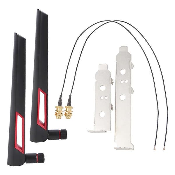 [LCS]2X8Dbi Dual Band M.2 IPEX MHF4 U.Fl-kabel til Intel AX210 NGFF-kort