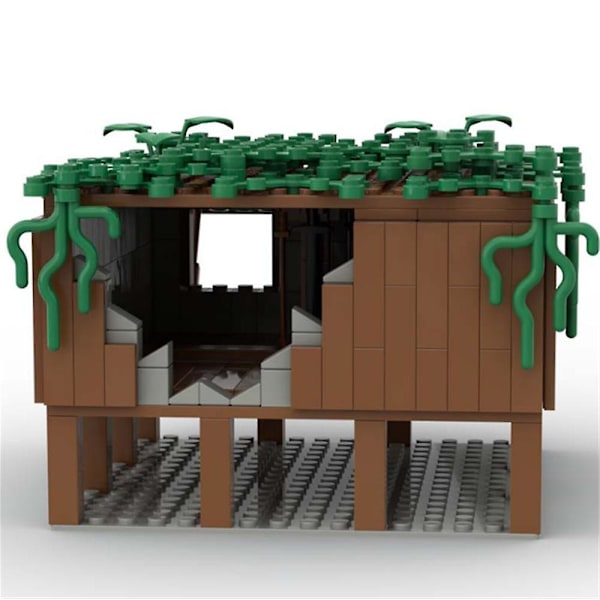 Moc Dele Ww2 Træhuse Base Militære Byggeklodser Hær Soldat Diy Konstruktionslegetøj Drenge Gaver