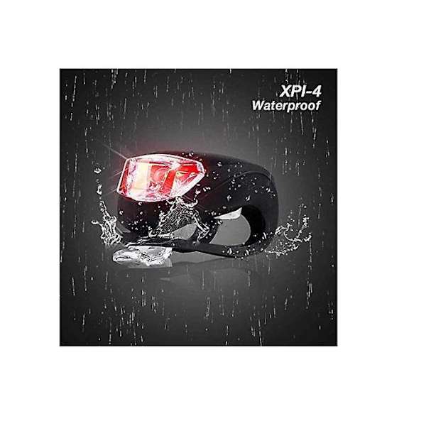 Cykellygte Silikone LED Hoved Foran Baghjul Cykel Li