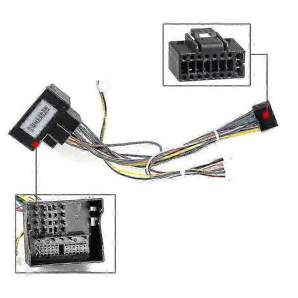 [LCS]Bilkablagadapter med Canbus Box Decoder för Bmw E46 E39 E53 X5 M3 Android 16pin strömkabel hwy