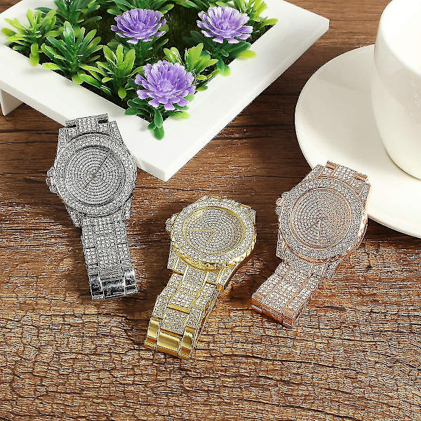 DEFFRUN Luksus Diamantkrystaller Glat Overflade Dame Quartz Ur