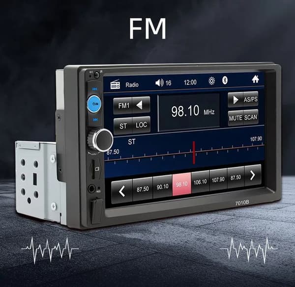 [LCS]SWAREY Bluetooth Carplay Radio med bakkamera 7 tommer touchskærm Mirror Link FM