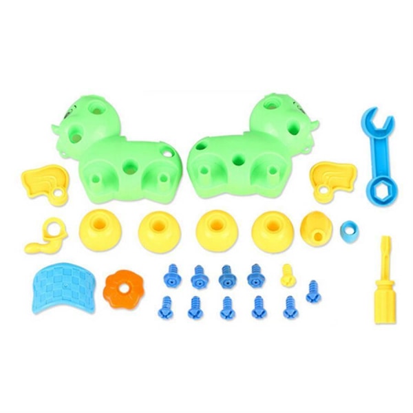 DIY Monteringsskruvar Mutter Elefant Bilmodell Set Pedagogisk Leksak Barnpresenter Train