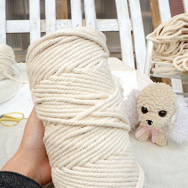 3mm Makramésnöre, 100cm Tjockt Bomulls Makramére För Väggbonader Planteringshängare Stickning Makramé Hem DIY