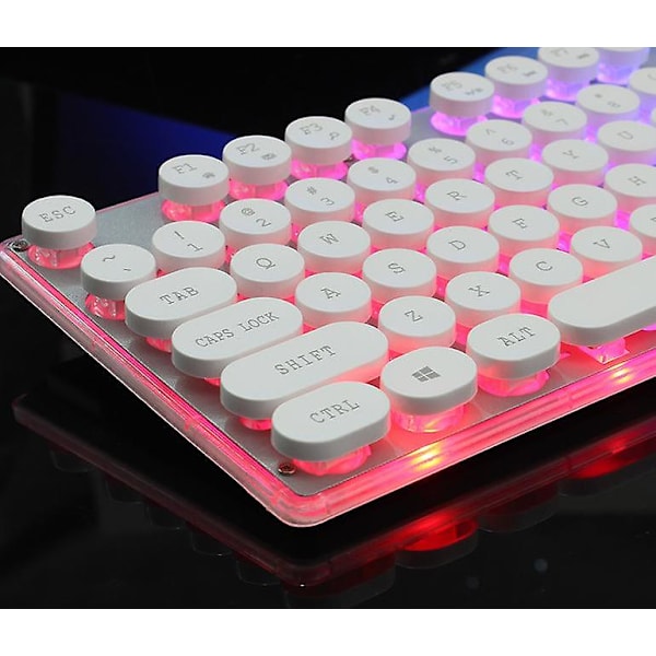 Tangentbord, gaming LED-bakgrundsbelyst tangentbord white