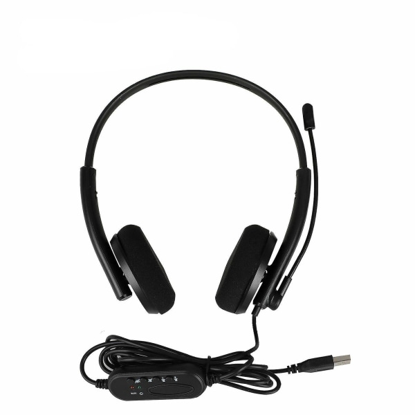 USB Headset med Mikrofon Støjreducerende Computer Headset til PC Chat Opkald