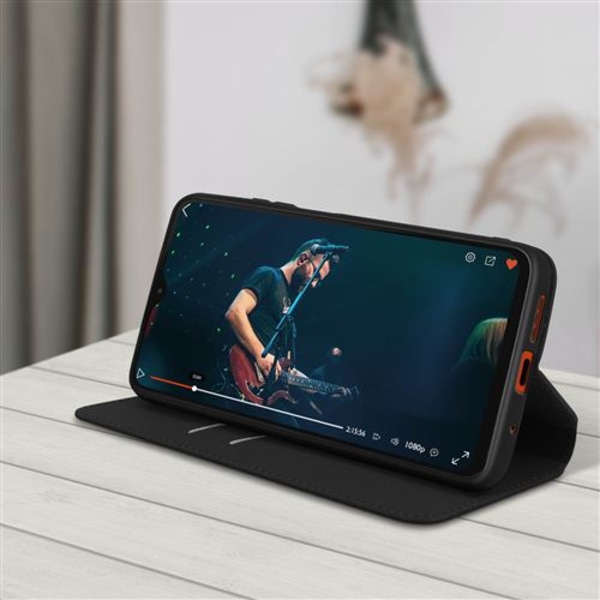 Case till Xiaomi Redmi 9T Folio Wallet Function Stand Black