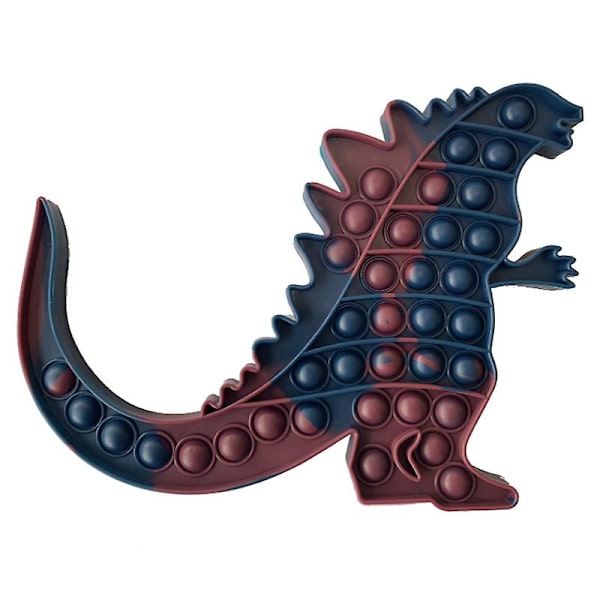 Dinosaurieformad Fidget Leksak För Barn, Pojkar Och Flickor Dark Blue Brown