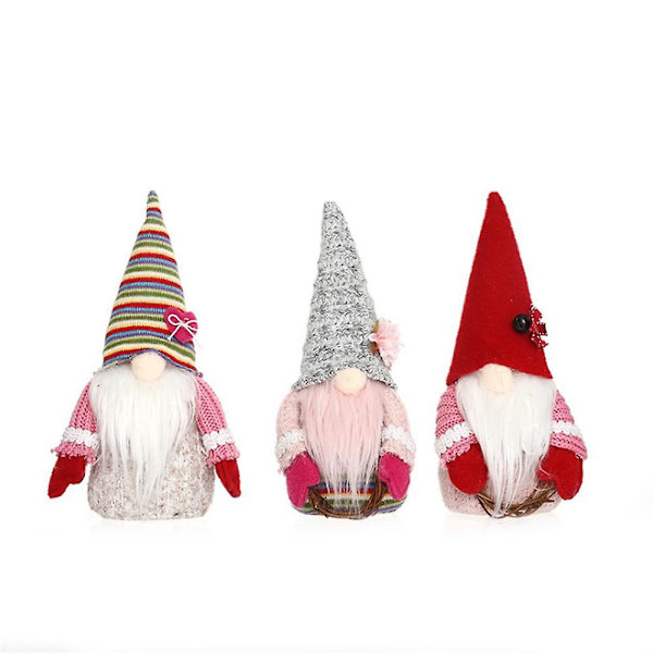 Sittende Skogsdukke Julepynt Juletre Anheng Mini Dukke Anheng Stripe