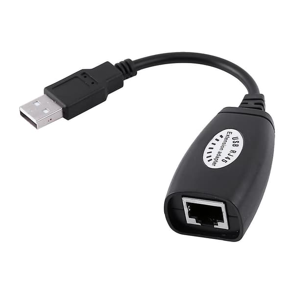 4 porte USB 2.0 til RJ45 Hub Ethernet forlænger netværksadapterkabel