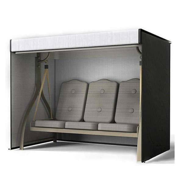 [LCS] Trädgårdsmöbelskydd, skyddsöverdrag för trädgårdsgunga, utomhus Black 220x125x170cm