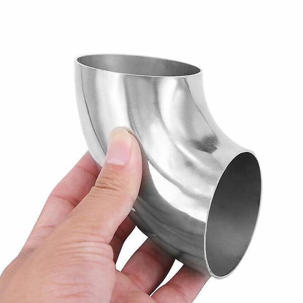 [LCS]2 stk 2,5 tommer/63 mm bil eksosrør rustfritt stål 90 graders bøyde albuerør