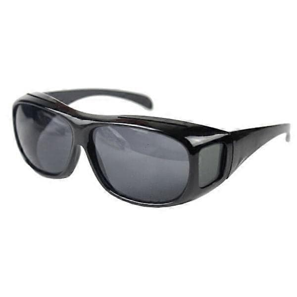 [LCS]Unisex HD nattesyn kjøre solbriller fine over wrap around Black