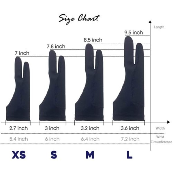 Ammattimainen Lycra Anti-fouling Taiteilijakäsine Koko S Kaikille Gra