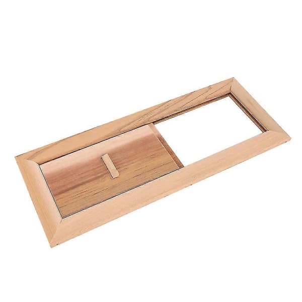 Sauna Luftventil Tre Sederramme Ventilasjonspanel Slitesterk Justerbar Design Naturmateriale for Saunarom Effektiv Luftsirkulasjon