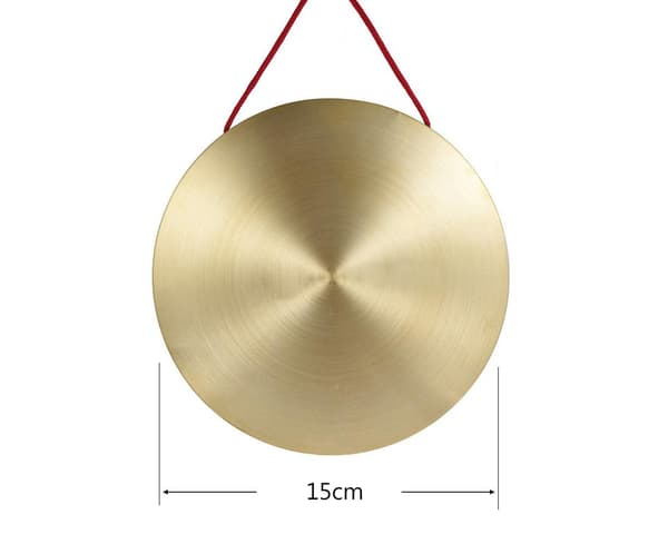 [LCS] 15 cm käsigongi lelu messinki kupari kappeli ooppera lyömäsoitin pyöreällä soittovasaraalla