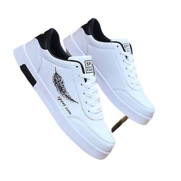 Herr Sneakers Ökad Sport Mjukbottnade Trendskor Och Andningsbara 1712 white black 42