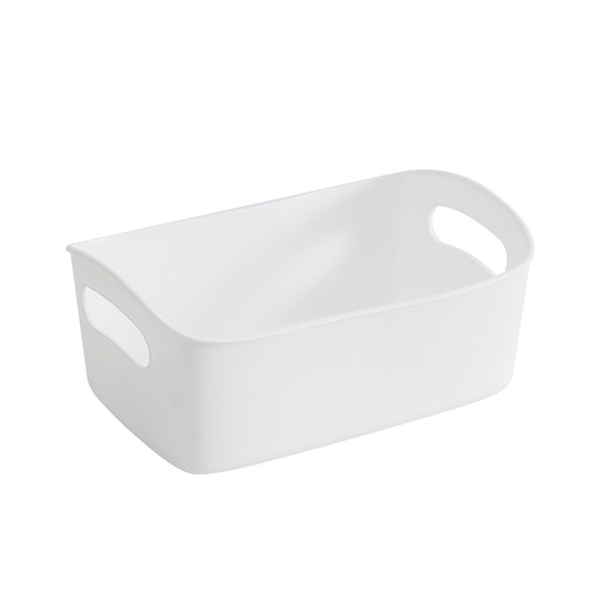 Fleksibel oppbevaringskurv med håndtak, bærbar skrivebordskurv for diverse småting og snacks, oppbevaringsbokser for hyller White Large Size  31*20*12cm