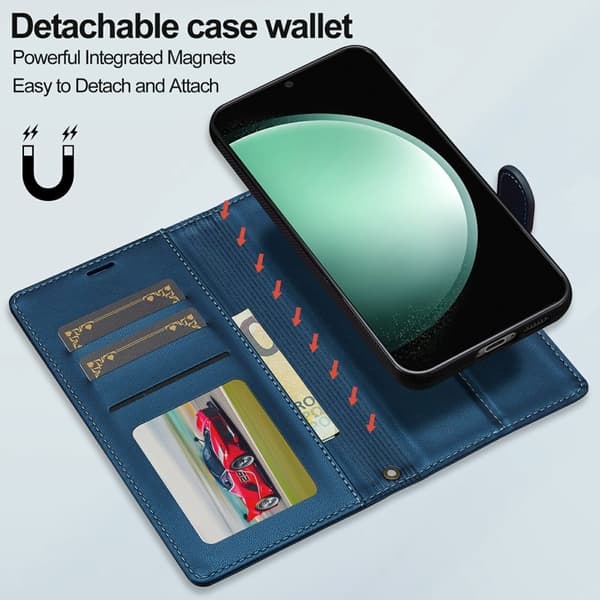 [LCS]LC.IMEEKE L2 Series Samsung Galaxy S25 FE Wallet Case Artificial Leather - Blue