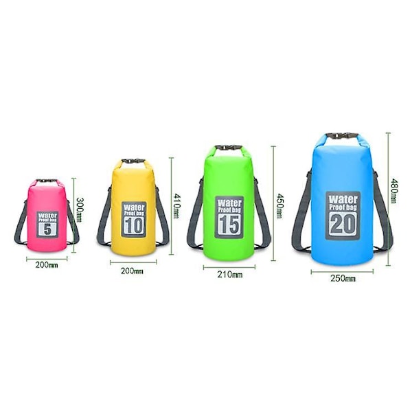 Tør Kompressionspose Holder Udstyr Tørt Til Kajak, Strand, Rafting, Sejlads, Vandring Blue 20L