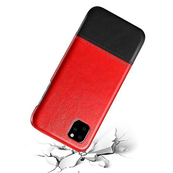Tofarget Skinn Shell-deksel for Apple iPhone X Max - Rød / Svart