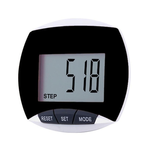 Clip-on stegräknare Enkelt manövrering Gå Löpande stegräknare med kaloriförbränning och stegräkning Black