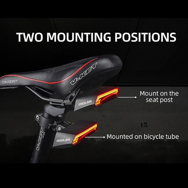 [LCS]MEILAN Cykelbaklykta Trådlös Fjärrkontroll Blinkers MTB Smart Broms