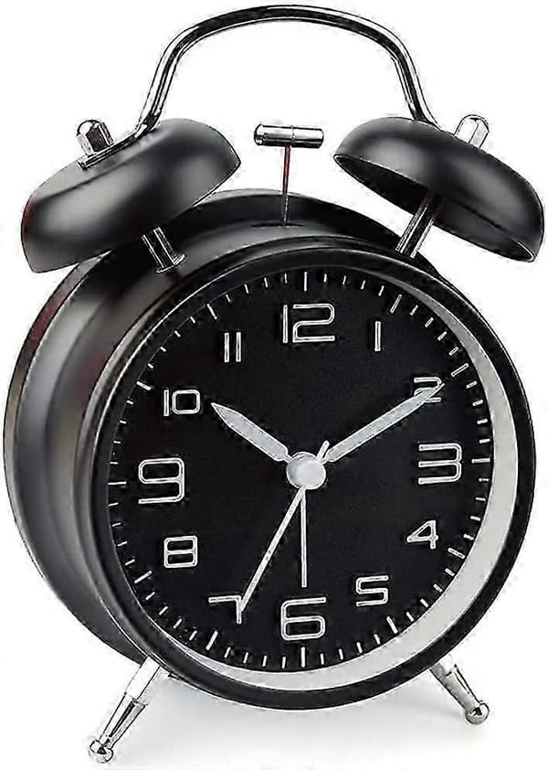 [LCS] Analog väckarklocka, dubbelklocka högljudd väckarklocka för tungsovare