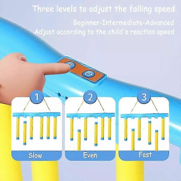 Reflex Challenge-spel, Fallande pinnar-spel, Träning av hand-öga-koordination bule