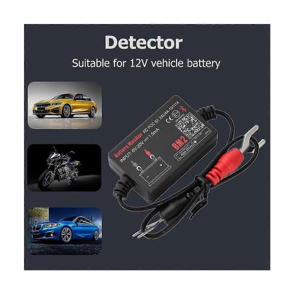 [LCS] Bm2 Batteriovervåkningstester 12V Batteriovervåkning Bluetooth 4.0 Bilbatterianalysator Lade- og starttest Spenningstester