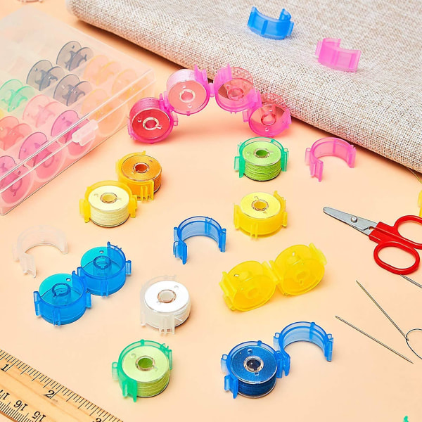 50 stk. Sytrådsneller Små Klemmer Farge Trådklemmer Holder Verktøy Blandet Farge Broderi Sy Tilbehør 50PCS