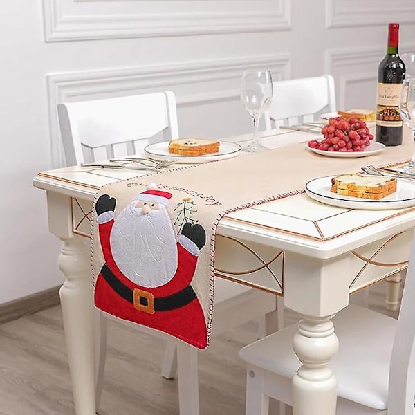 Jul Tomte Snögubbe Bordsflagga Restaurang Duk Bordstablett