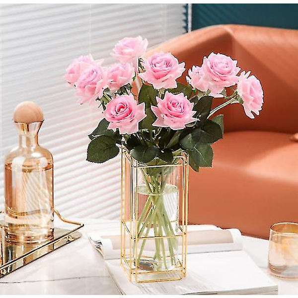 Blomsterbehållare Glasvas Modern Transparent Och Hållbar Blomsterarrangemangsdekoration black