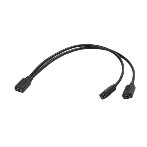 [LCS]USB C Splitterkabel USB Type C Hunn til Hunn Splitter Forlengelse Ladekabel Dobbel USB C Port Hub Strømfordeler Multicolor