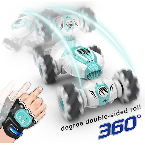 Uusi RC Stunt-auto Kaukosäädin Kello Eleanturi Sähkölelu RC Driftausauto 2.4 GHz 4WD Pyörimislahja Lapsille Pojalle
