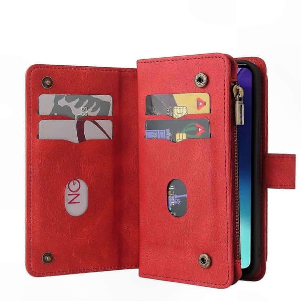 [LCS]Lynlåspung Læder Stand Etui til 4G/5G Telefoner Style A