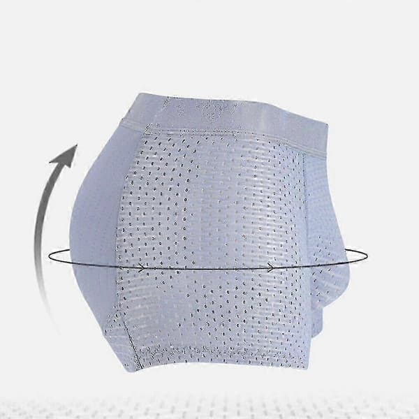 Höftförstärkande underkläder för män - Vadderade boxershorts med rumplyft XL Light Blue