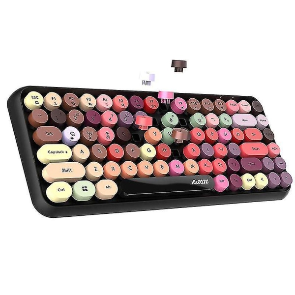 Qwert Bluetooth iPad Tastatur Trådløst Gaming Tastatur Retro Typ