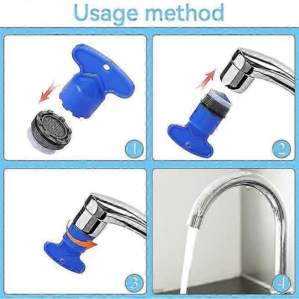 20 stk. kranluftere, M16.5 M18.5 M21.5 M24 Kran Cache Lufter Vannbesparende Flowbegrenser med-Yvan Blue Black